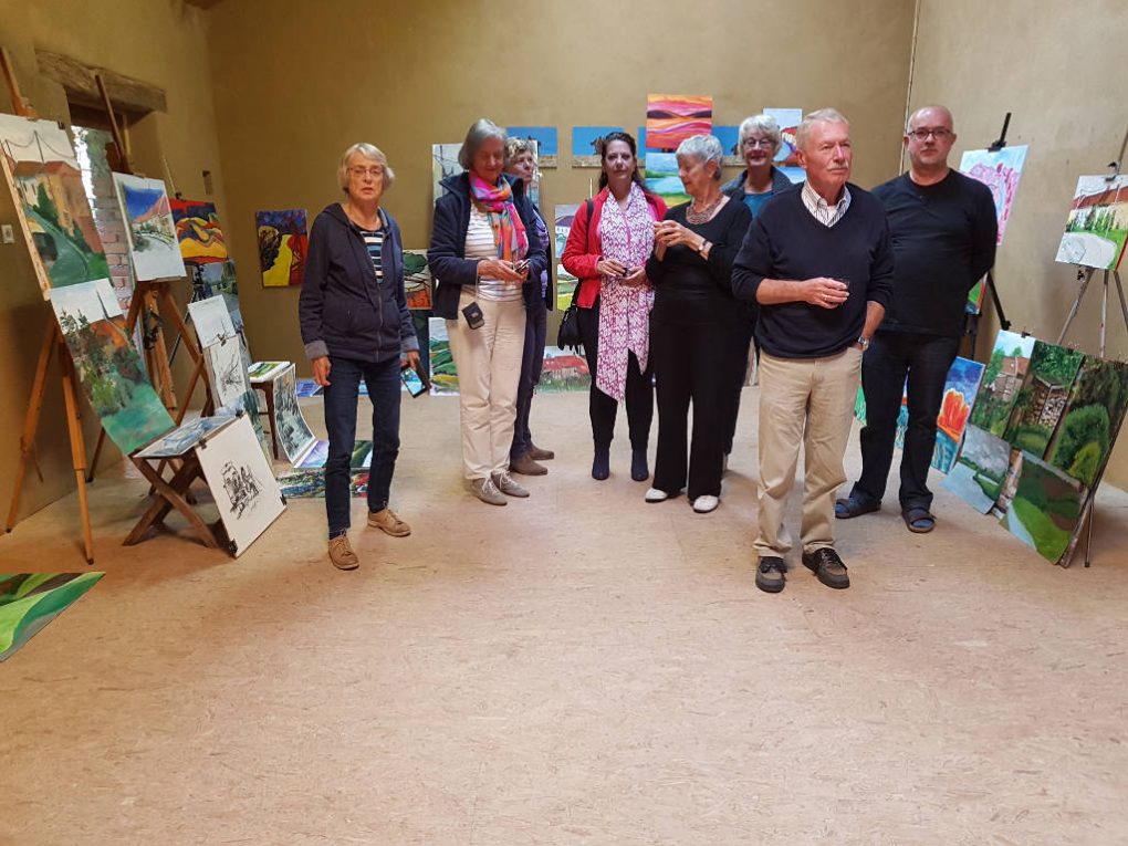 Expositie schildercursus atelier de viller Frankrijk
