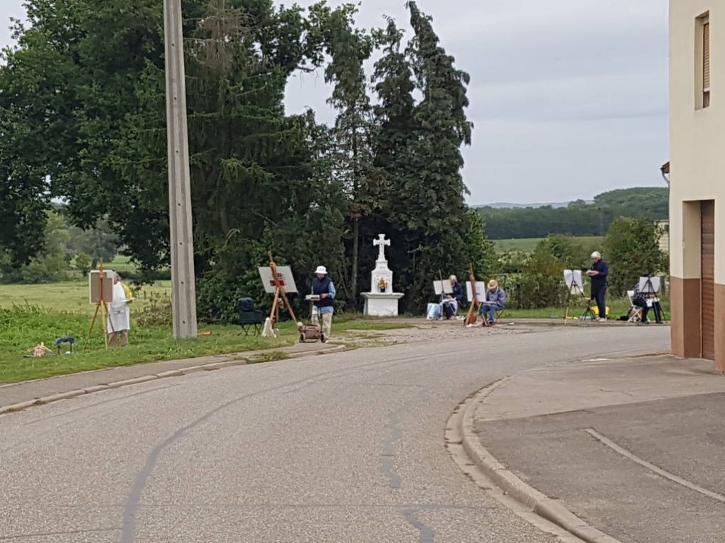 Schilderen op pittoreske locaties in Viller in Frankrijk